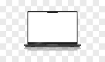 Laptop mockup flat illustration isolated. Laptop screen. Computer illustration. vector