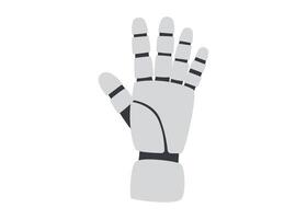 Technology concept. AI concept. Robots hand isolated on white background. vector