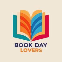 A colorful image showcasing an open book for enthusiasts of Book Day vector