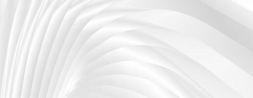 Abstract White Background with Curved Shapes vector