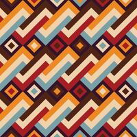abstract geometric retro zigzag pattern vector