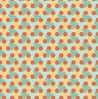 retro color hexagonal textile pattern vector