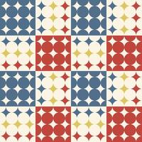 abstract circle tiles retro pattern vector