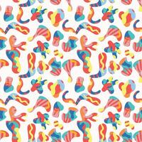 colorful abstract shape textile pattern vector