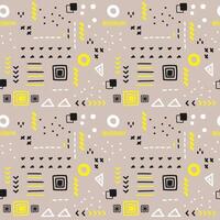 abstract memphis doodle textile pattern vector