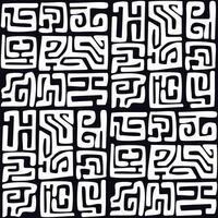 abstract shape ethnic fabric pattern vector