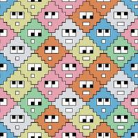 abstract doodle cartoon character pattern vector