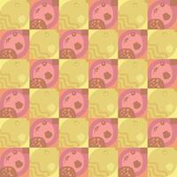 abstract square fish geometric pattern vector