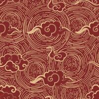 abstract chinese cloud fabric pattern vector
