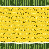 watermelon text textile seamless pattern vector