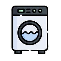 A washing machine icon on a white background vector