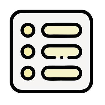 A square box with four buttons on it vector