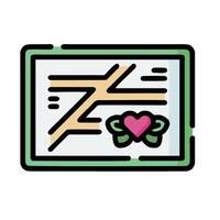 A map with a heart on it vector