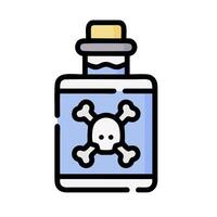 A bottle with a skull and crossbones in it vector