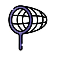 A purple and black globe with a net on it vector