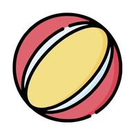 A red and yellow ball icon on a white background vector