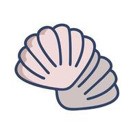 Sea shell icon isolated on white background vector