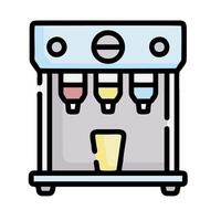 Ice cream machine icon illustration design vector