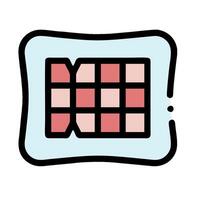 A square with squares on it, with a red and pink background vector