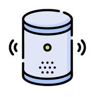 A white container with a green dot on it vector