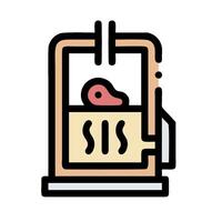 A machine with a meat inside it vector