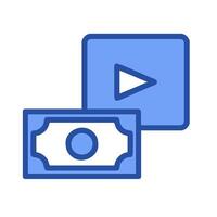 A player and money icon vector