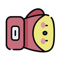 A cartoon character with a pink and yellow face vector