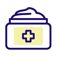 A jar of cream with a cross on it vector