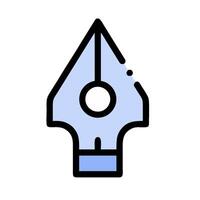 A pen with a blue tip on top of it vector