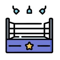 A boxing ring with a star on it vector