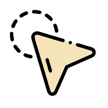 A triangle shaped object with a circle around it vector