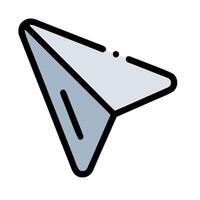 A paper airplane icon on a white background vector
