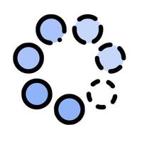 A circle with four circles in it vector