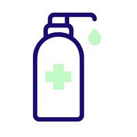A bottle of hand sanitizer with a cross on it vector