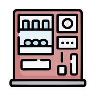 A vending machine with a variety of items inside vector