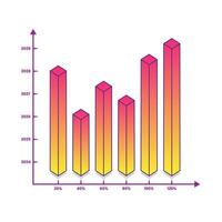 Decorative element for infographic business template with gradient color vector