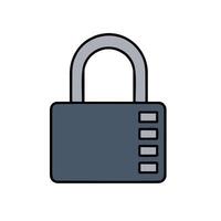 A lock icon on a white background vector