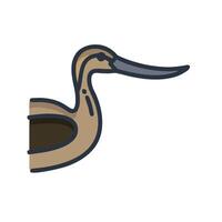 A bird with a long beak and long neck vector