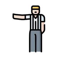 A referee pointing at something vector