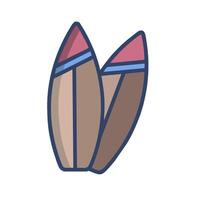 Two pencils with a red and blue tip vector