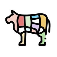 A cow with colorful squares on it vector