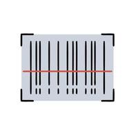 A barcode with a line on it vector