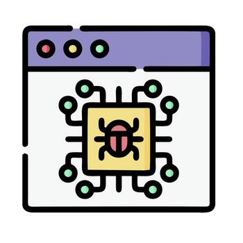 un computadora pantalla con un error en eso vector