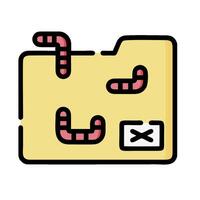 A folder with worms in it vector