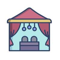 A circus tent icon on a white background vector