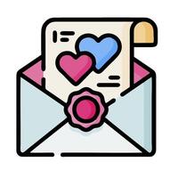 An envelope with a paper and a stamp on it vector
