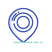 A location marker icon with a circle in the center vector