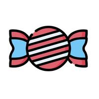 A candy bar with a red and blue stripe vector