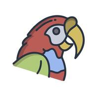 A colorful parrot icon on a white background vector
