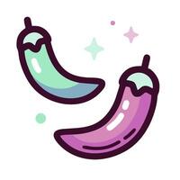 Two peppers with stars on them vector